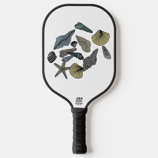 Raquette De Pickleball Coquillages Abstraits sur pagaie à pickleball (Recto)