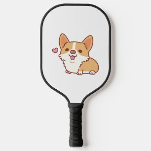Raquette De Pickleball Corgi Chien mignon et souriant