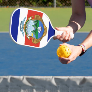 Raquette De Pickleball Costa Rica (armoiries/drapeau)
