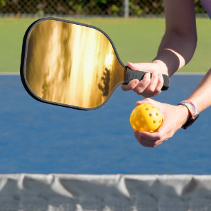 Raquette De Pickleball Coucher De Soleil Sur L'Océan Pacifique