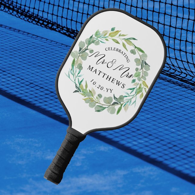 Raquette De Pickleball Couleur personnalisée Mariage de la verdure (Créateur téléchargé)