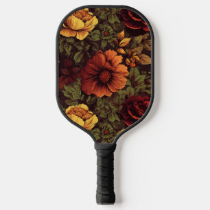 Raquette De Pickleball Couleur rouille Vintage impression florale