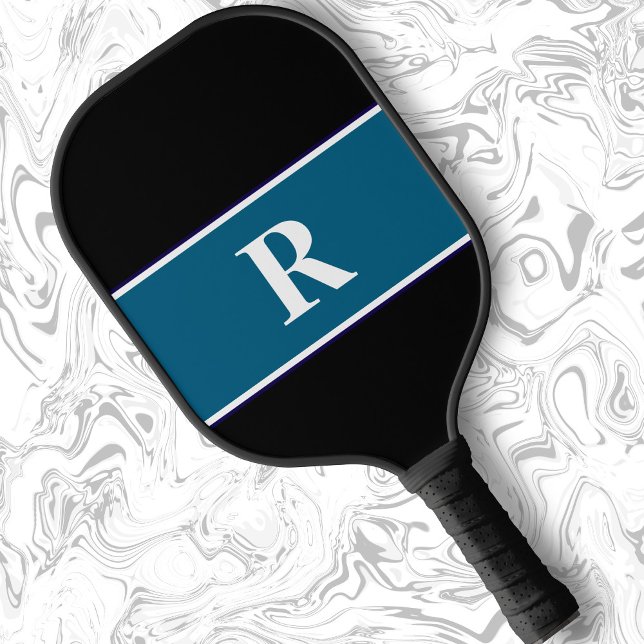 Raquette De Pickleball Couleurs de bloc monogramme classique cadeau pour  (Créateur téléchargé)