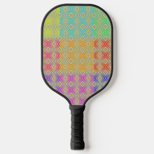 Raquette De Pickleball Couleurs Du Motif Diamant Alternative Rainbow