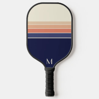 Raquette De Pickleball Coussin à rayures bleu rétro et bracelet