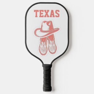 Raquette De Pickleball Cowgirl rose Dallas Texas Bottes Texan 