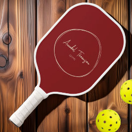 Raquette De Pickleball Cranberry profonde moderne du milieu du siècle | N