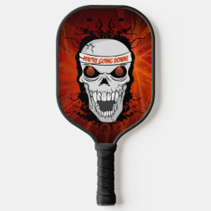 Raquette De Pickleball Crâne aux yeux flamboyants Vous allez tomber