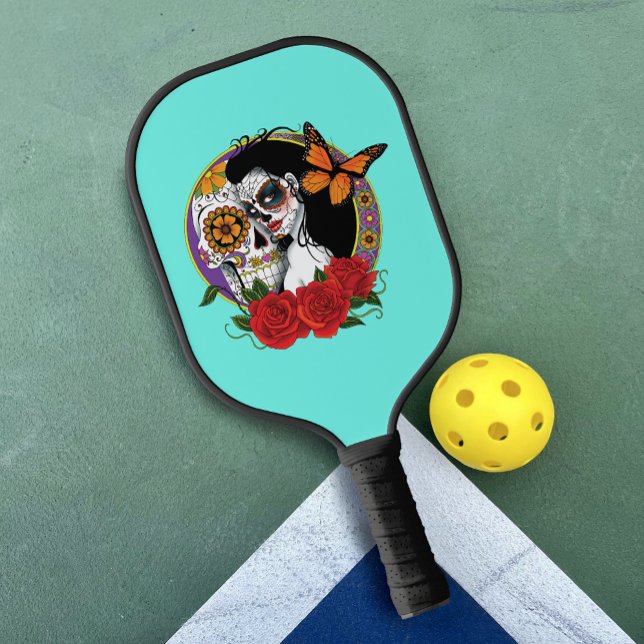 Raquette De Pickleball Crânes à sucre Art Nouveau (Créateur téléchargé)