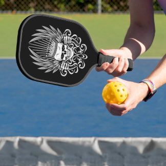 Raquette De Pickleball Crânes de roi gothiques