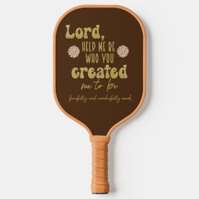 Raquette De Pickleball Créé moi pour être la prière (Recto)