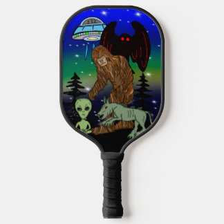 Raquette De Pickleball Cryptid Big Foot Alien Mothman UFO Chupacabra