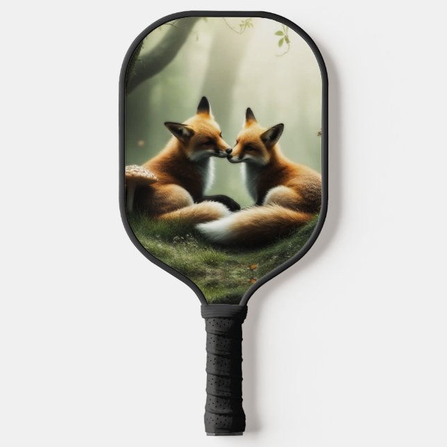 Raquette De Pickleball Cuddle Fox dans la forêt de Misty (Recto)