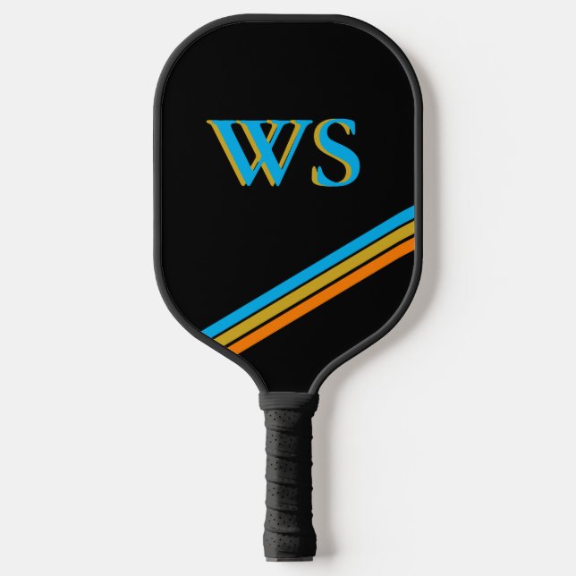 Raquette De Pickleball Cuir noir personnalisé (Recto)