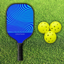 Custom Blue Abstract Pickleball