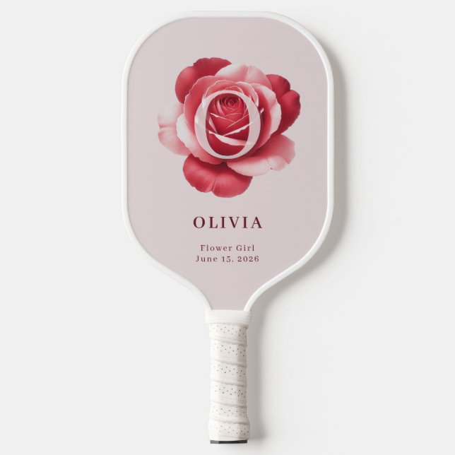 Raquette De Pickleball Custom Bridal Party Gift Pickleball Name Date (Recto)