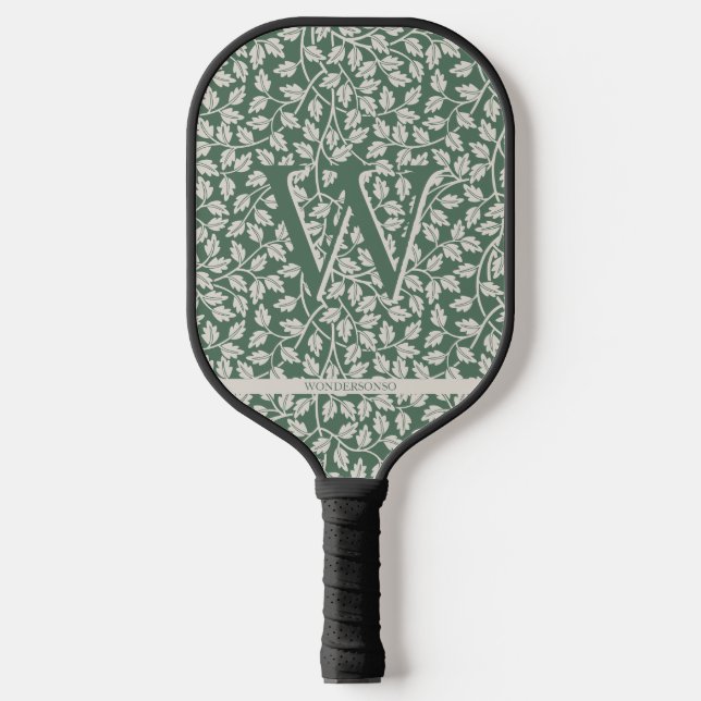 Raquette De Pickleball Custom Emerald Green Flower (Recto)