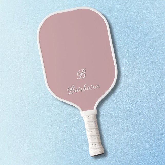 Raquette De Pickleball Custom Monogram Script Name (Créateur téléchargé)