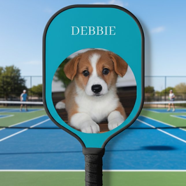 Raquette De Pickleball Custom Pickleball Set with Pet Photo & Name (Créateur téléchargé)