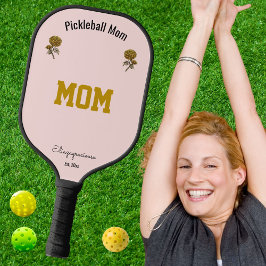 Raquette De Pickleball Customized Elegant Cute Pink Pickleball Mom Gift