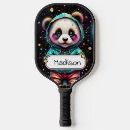Raquette De Pickleball Cute Chibi Panda Customizable