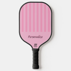Raquette De Pickleball Cute Rose Stripes Personnalisé Officiel USA