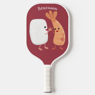 Raquette De Pickleball Cute sushi riz crevettes amis dessin animé
