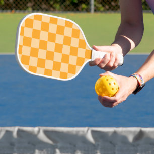 Raquette De Pickleball Damier Orange et Orange Clair