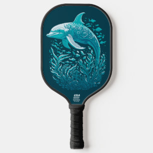 Raquette De Pickleball Dauphin bleu sous-marin