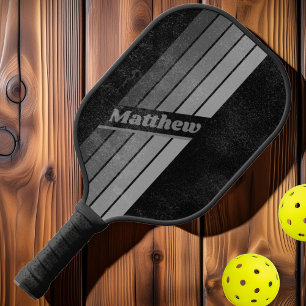 Raquette De Pickleball Dégradé arc-en-ciel gris foncé en détresse avec no