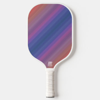 Raquette De Pickleball Design abstrait avec des rayures bleues, orange et
