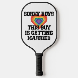Raquette De Pickleball Désolés les garçons, ce type se marie Gay 