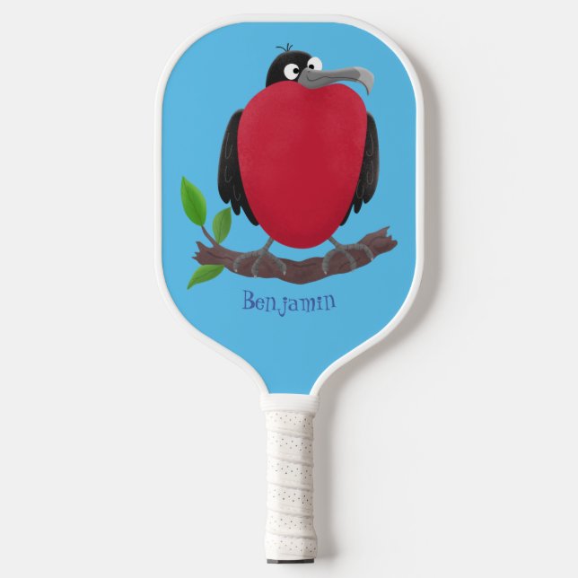 Raquette De Pickleball Dessin animé drôle de frégate magnifique (Recto)
