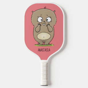 Raquette De Pickleball Dessin d'adorable hamster