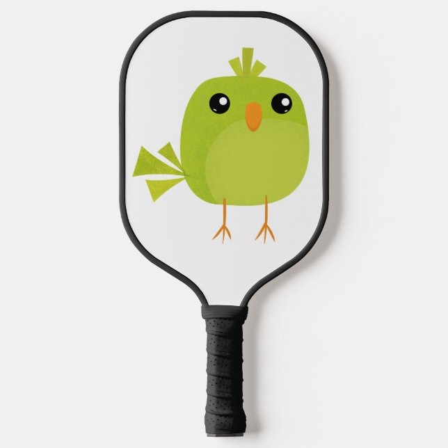 Raquette De Pickleball Dessin d'oiseau vert (Recto)