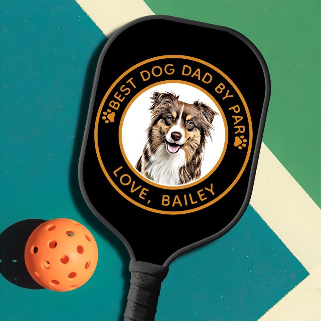 Raquette De Pickleball Dessin personnalisé Collie Chien personnalisé (Créateur téléchargé)