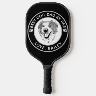Raquette De Pickleball Dessin personnalisé du chien berger australien