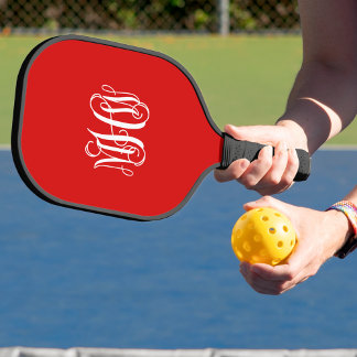 Raquette De Pickleball do-it-yourself BG Rouge Blanc Grec Clé Vin Monogra