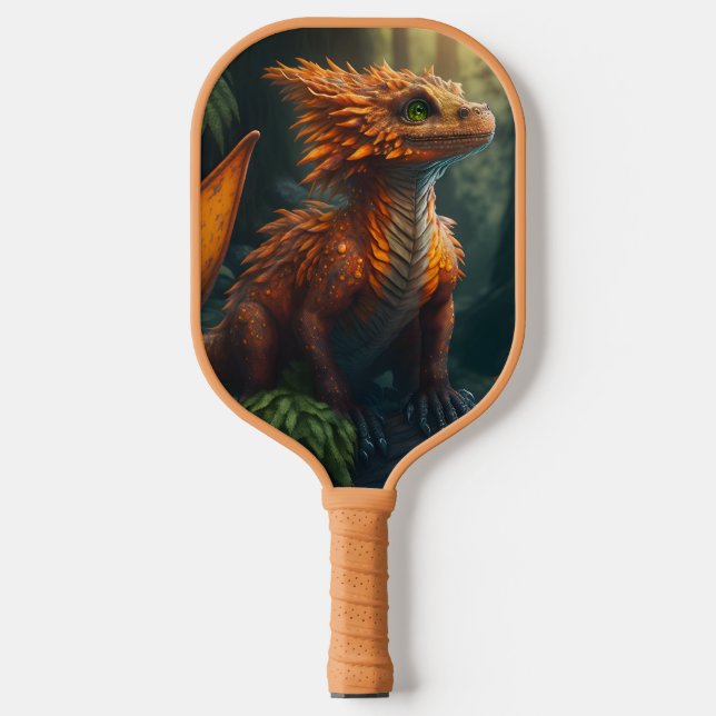 Raquette De Pickleball dragon rouge (Recto)