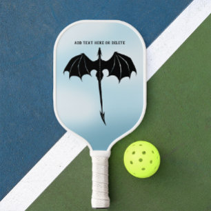 Raquette De Pickleball Dragon Tribal de Vol Fantastique Ciel Bleu