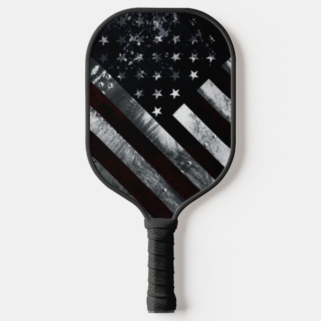 Raquette De Pickleball Drapeau américain - Gros plan industriel (Recto)