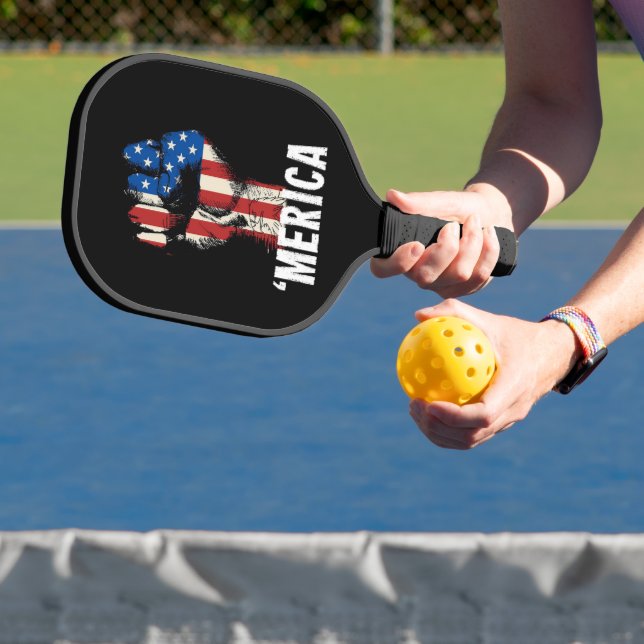 Raquette De Pickleball Drapeau américain "MERICA" (Insitu)