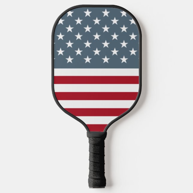 Raquette De Pickleball Drapeau américain rétro patriotique étoiles et ray (Recto)