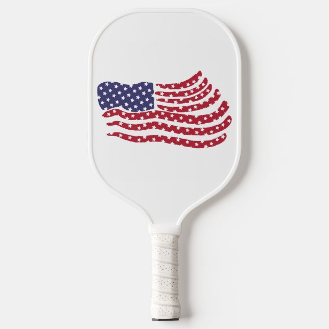 Raquette De Pickleball Drapeau bleu rouge (Recto)
