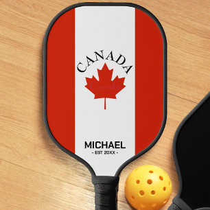 Raquette De Pickleball Drapeau canadien rouge et blanc du Canada