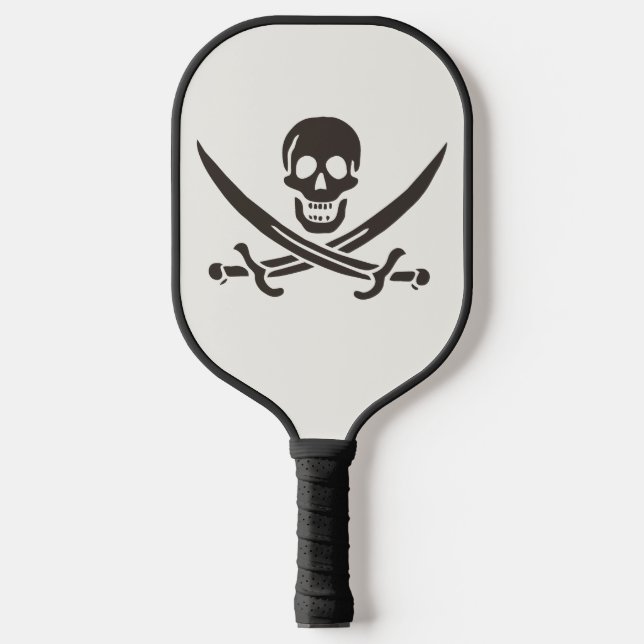 Raquette De Pickleball Drapeau de crâne obsidien Drapeau de pirate Calico (Recto)