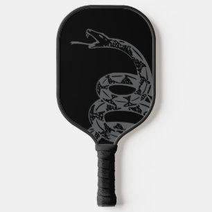 Raquette De Pickleball Drapeau de Gadsden Ne Marchez pas sur Moi Gris