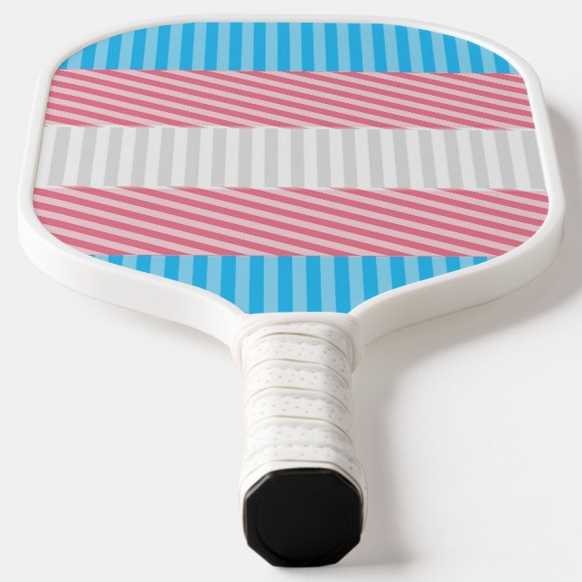 Raquette De Pickleball Drapeau de la fierté transgenre Abstraite de la ba (Poser)