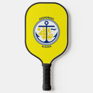 Raquette De Pickleball Drapeau de la ville d'Anchorage (Alaska)