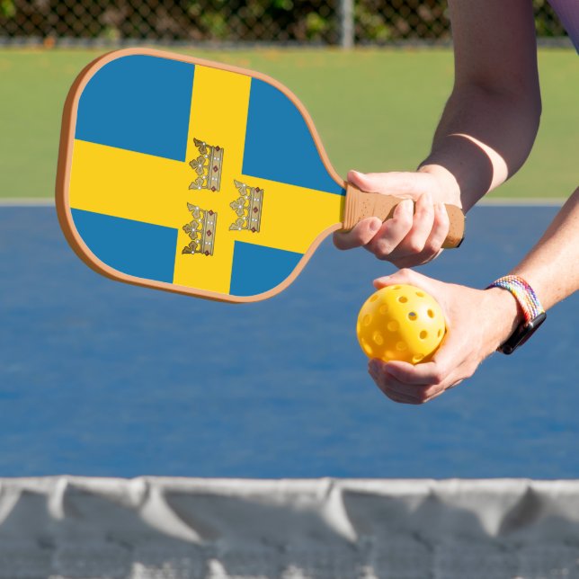 Raquette De Pickleball Drapeau de Suède avec trois Couronnes de Suède ajo (Insitu)